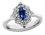 14kw Benitoite + Diamond Ring