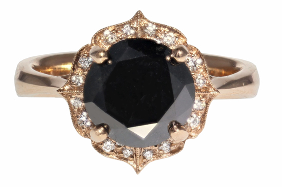 14k Black Diamond Ring