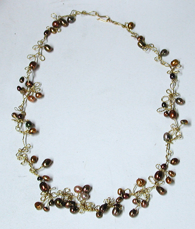 Dyed Cultured Pearl Necklace