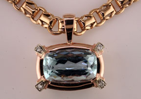 Custom Aquamarine Pendant