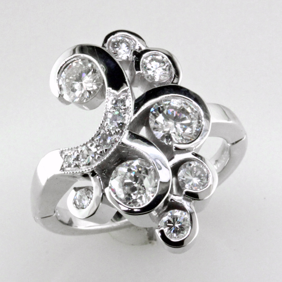Custom Diamond Curclies Ring
