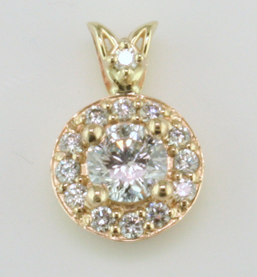 Custom 14ky Diamond Pendant