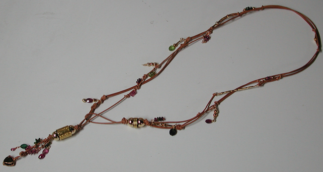Custom Leather Bead Necklace