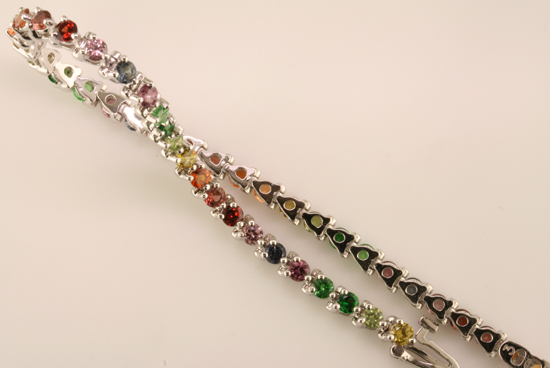 Custom Rainbow Garnet Bracelet