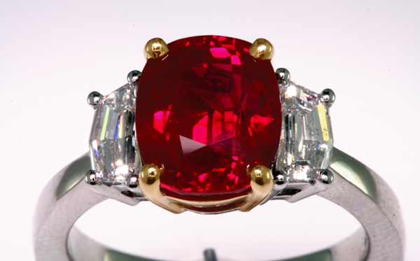 Custom Ruby & Diamond Ring