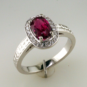 Custom Ruby + Diamond Ring