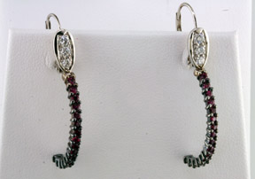 Custom Ruby Hoop Earrings