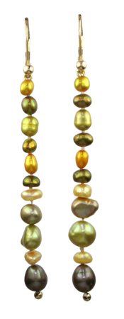 14ky Dyed Cultured Pearl Earrings