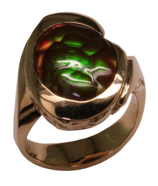 14ky Fire Agate Ring