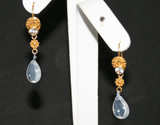 Moonstone & Sapphire Earrings