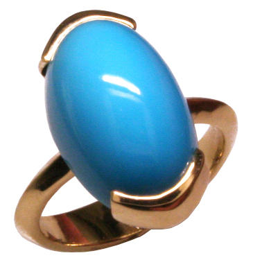 14ky Natural Turquoise Ring