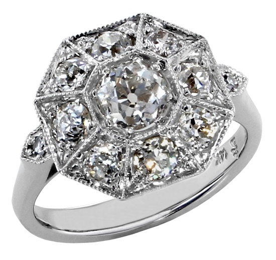 Octagonal Diamond Ring
