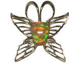 14ky Opal Butterfly Pendant