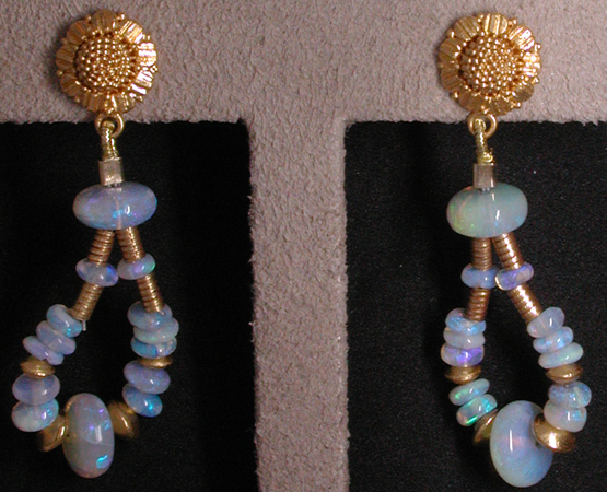 Opal Loop Earrings