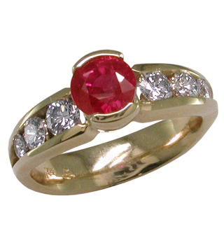 14ky Ruby & Diamond Ring