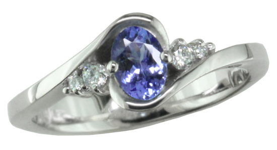 14kw Tanzanite & Diamond Ring