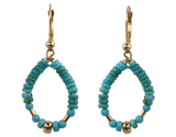 14ky Turquoise Loop Earrings