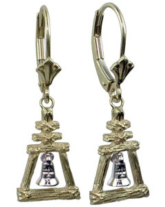 Small Commemorative Raincross Leverback Earrings