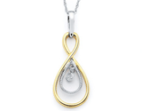 14k tt Diamond Pendant