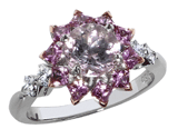 Vintage Morganite + Sapphire Ring
